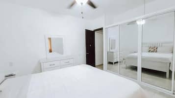 2 bedrooms, iron/ironing board, WiFi, bed sheets