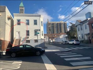 Third-party on-site parking, car recommended