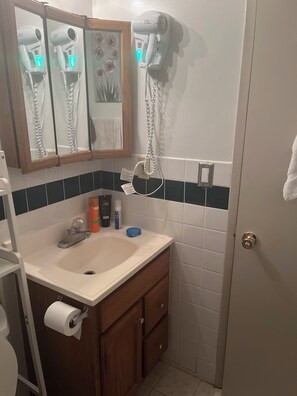 Hair dryer, toilet paper