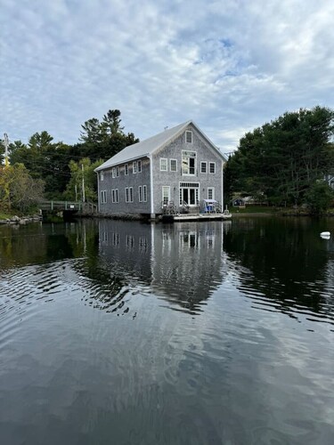 Floating on Damariscotta Lake