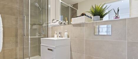Hair dryer, towels