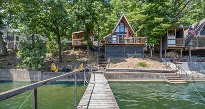 Pet Friendly A Frame w/ Private Dock, Kayak & Great Lake Views