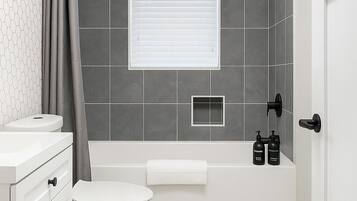 Towels, soap, toilet paper