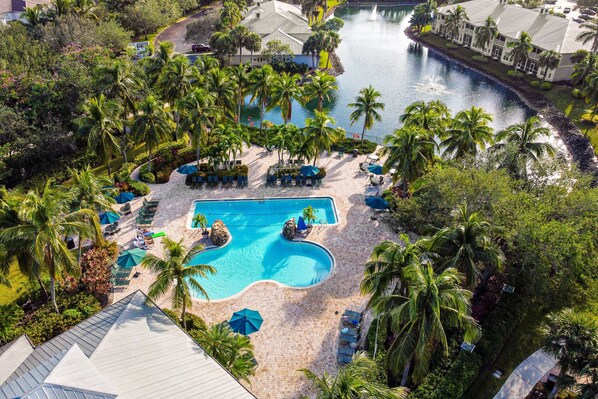 A heated pool