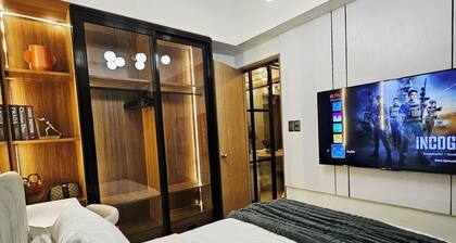 Luxury apartment at Bloom Residences with Balcony overlooking pool near NAIA/BGC