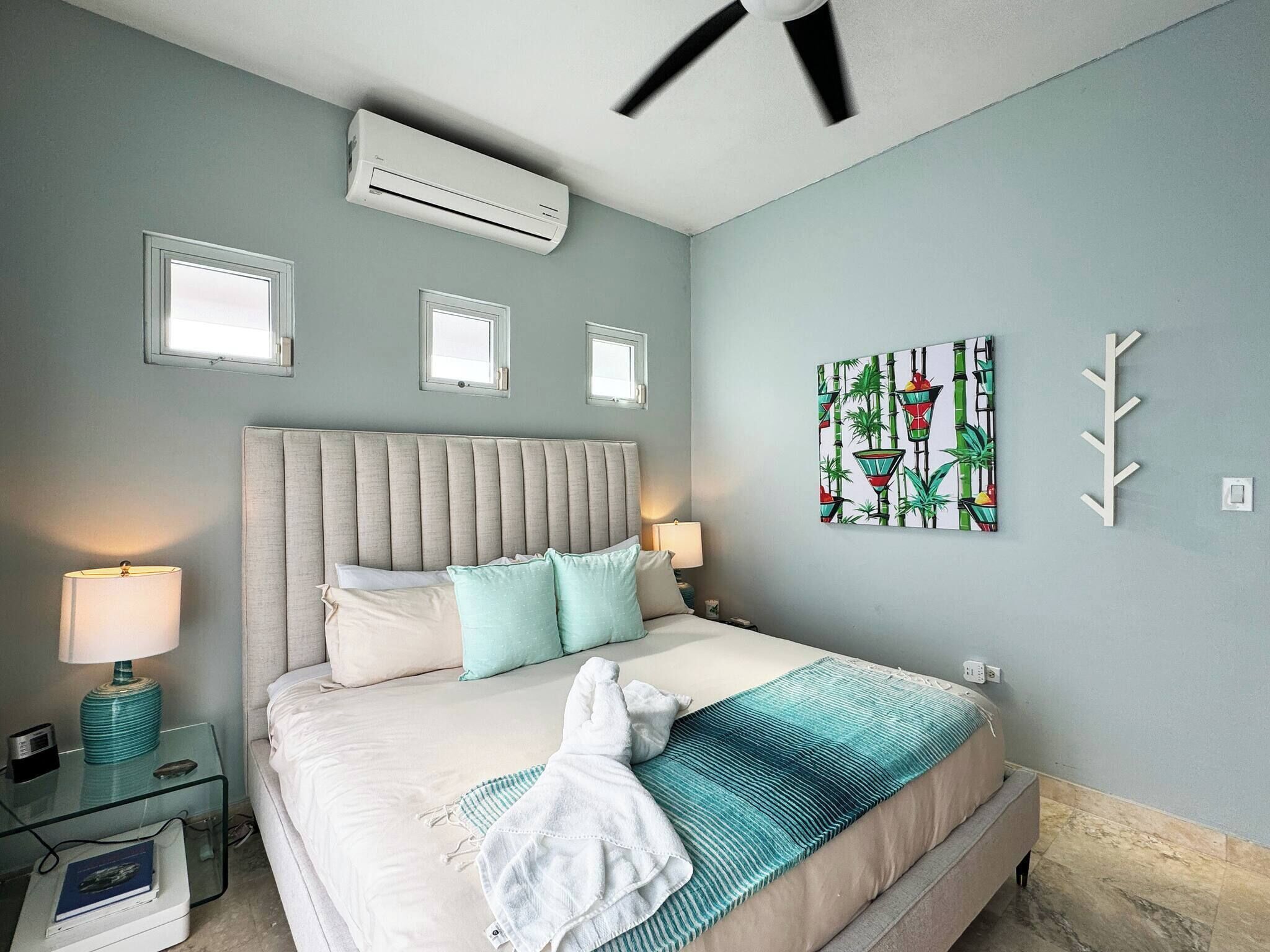 5 bedrooms, iron/ironing board, travel cot, bed sheets