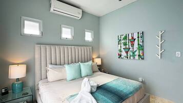 5 bedrooms, iron/ironing board, travel cot, bed sheets