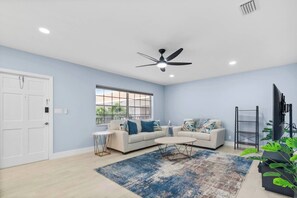 Condo, 2 Bedrooms, Balcony, Garden View | Living area | 32-inch Smart TV with digital channels
