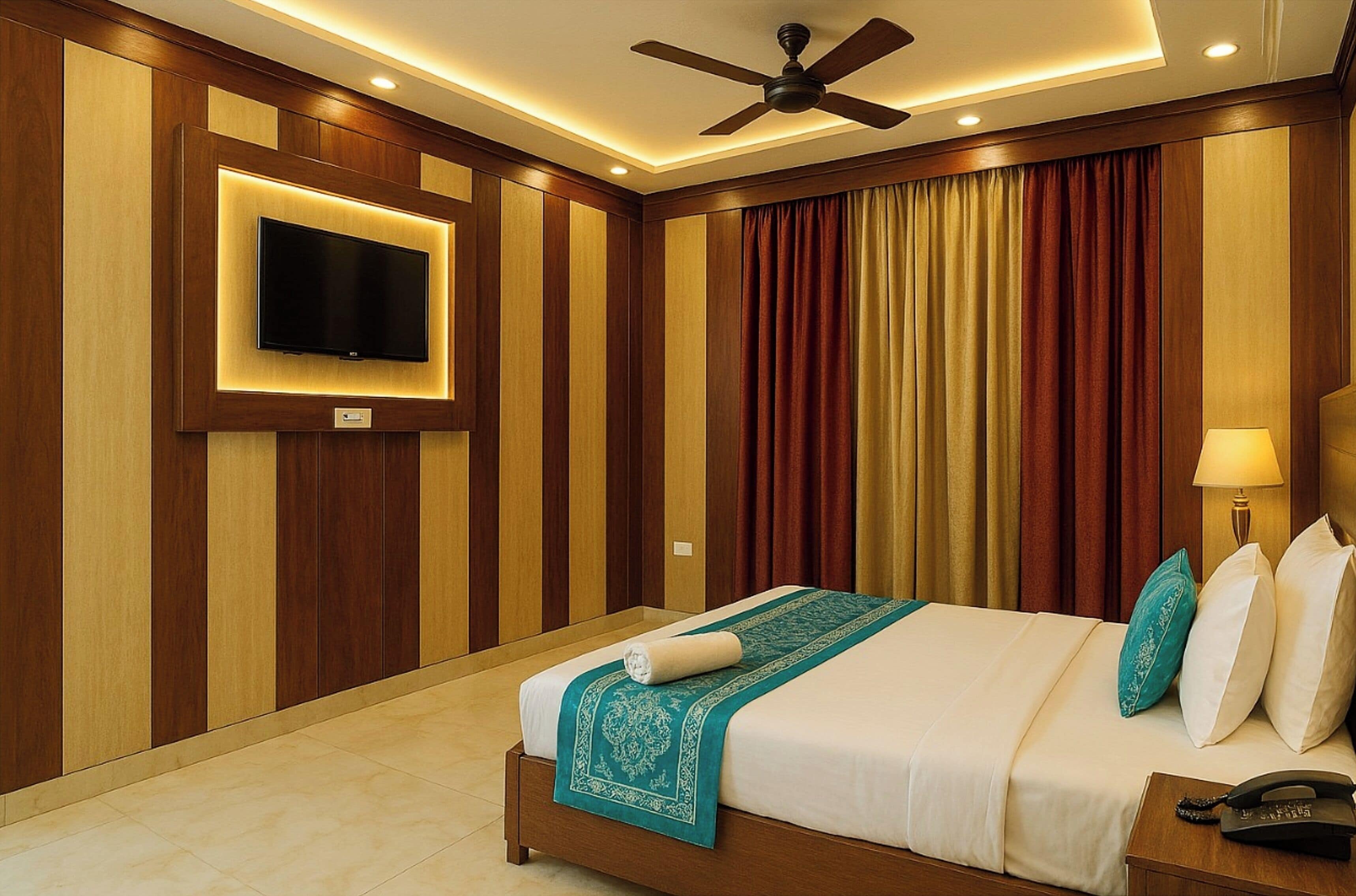 Executive tweepersoonskamer, airconditioning | Hypoallergeen beddengoed, een kluis op de kamer, een bureau