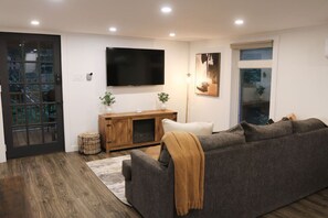 TV, fireplace, video games