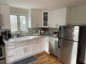 Microwave, oven, stovetop, dishwasher