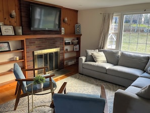 TV connectée, cheminée