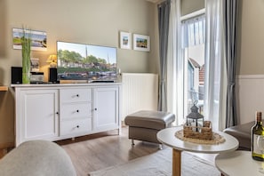 TV, books, stereo