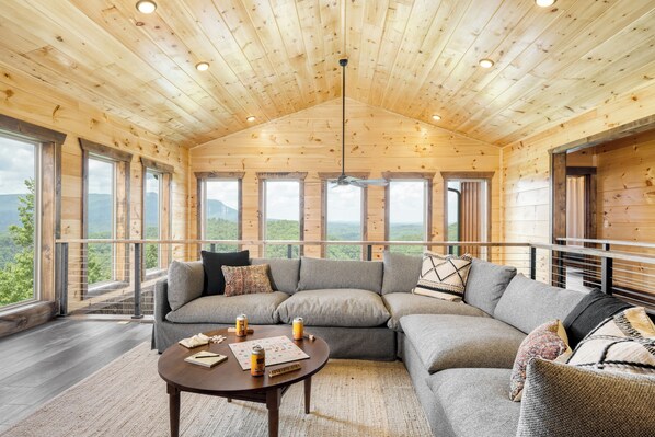 Smart TV, fireplace, video games