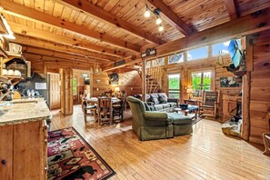 TV, fireplace - Peaceful 2BR w/MTN Views*Hot Tub*Bonus Loft*Community Pool (Sevierville)