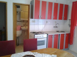 Apartment (One Bedroom Apartment in Ground Floor) | Private kitchen | Fridge - Apartments Marija in National Park Area (Starigrad)