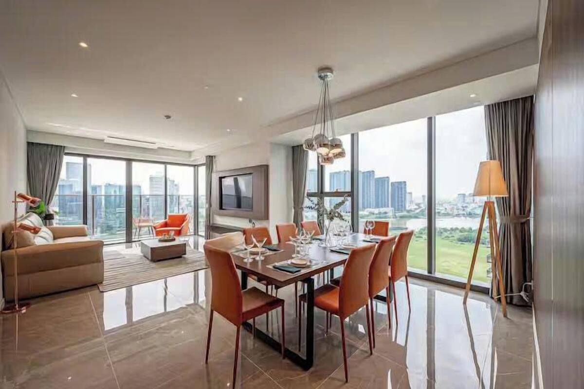 Luxury Apartment, 3 Bedrooms, Balcony, City View | Desk, laptop workspace, free WiFi