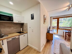 Réfrigérateur, micro-ondes, plaque de cuisson, lave-vaisselle