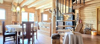 Spacious chalet with secure parking near the pond