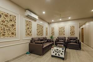 Sittområde i lobbyn