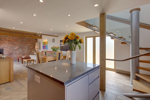 Ground floor: Kitchen island unit with additional storage