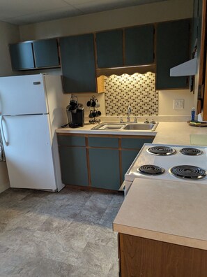 Private kitchen - Cozy apartment on the Susquehanna river and near the Pine Creek Rails to Trails. (Jersey Shore)