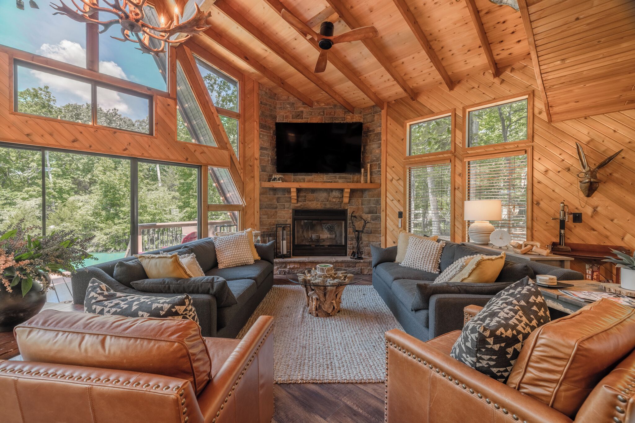 Smart TV, fireplace