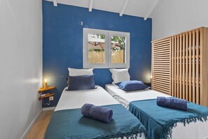 2 slaapkamers, een strijkplank/strijkijzer, gratis wifi, beddengoed