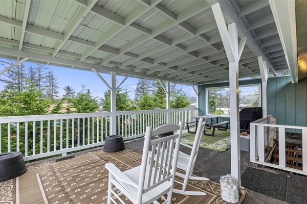 Relaxing covered porch
