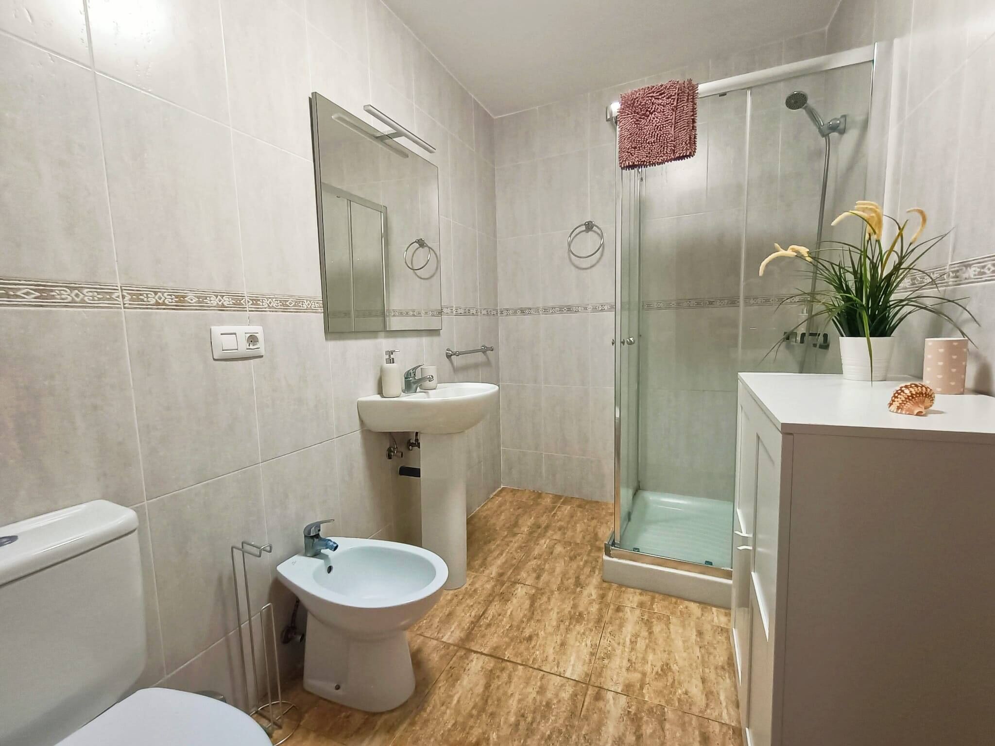 Apartament, 2 dormitoris, terrassa, vistes a la ciutat | Bany