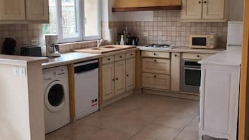 Microwave, oven, stovetop, dishwasher