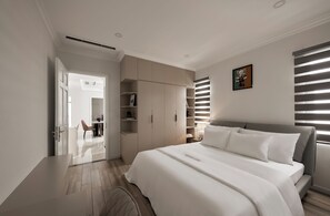 Luxe appartement, 1 slaapkamer | Hypoallergeen beddengoed, een minibar, individueel gemeubileerd