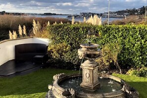 Terrace/patio - 5* Graded The Castle & Sea View Residence with Hot tub and Football Table (Deganwy)