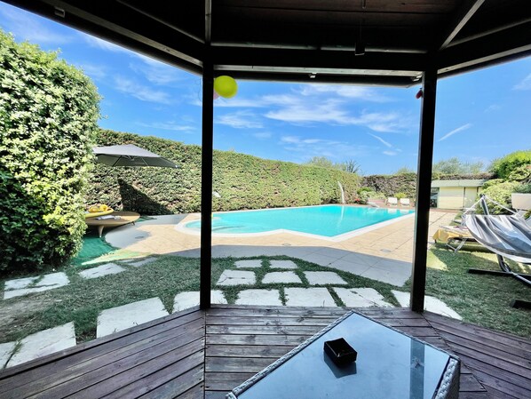 A heated pool
