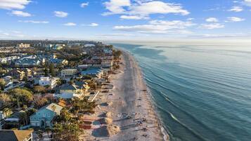 Private beach, white sand