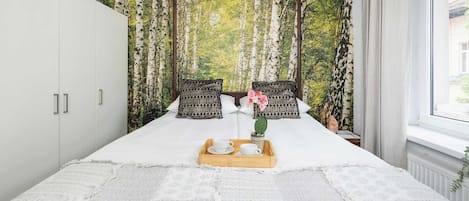 2 bedrooms, iron/ironing board, travel crib, WiFi