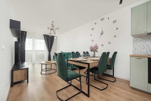 Dining - Spacious Apartment with Balcony | River View (Wrocław)