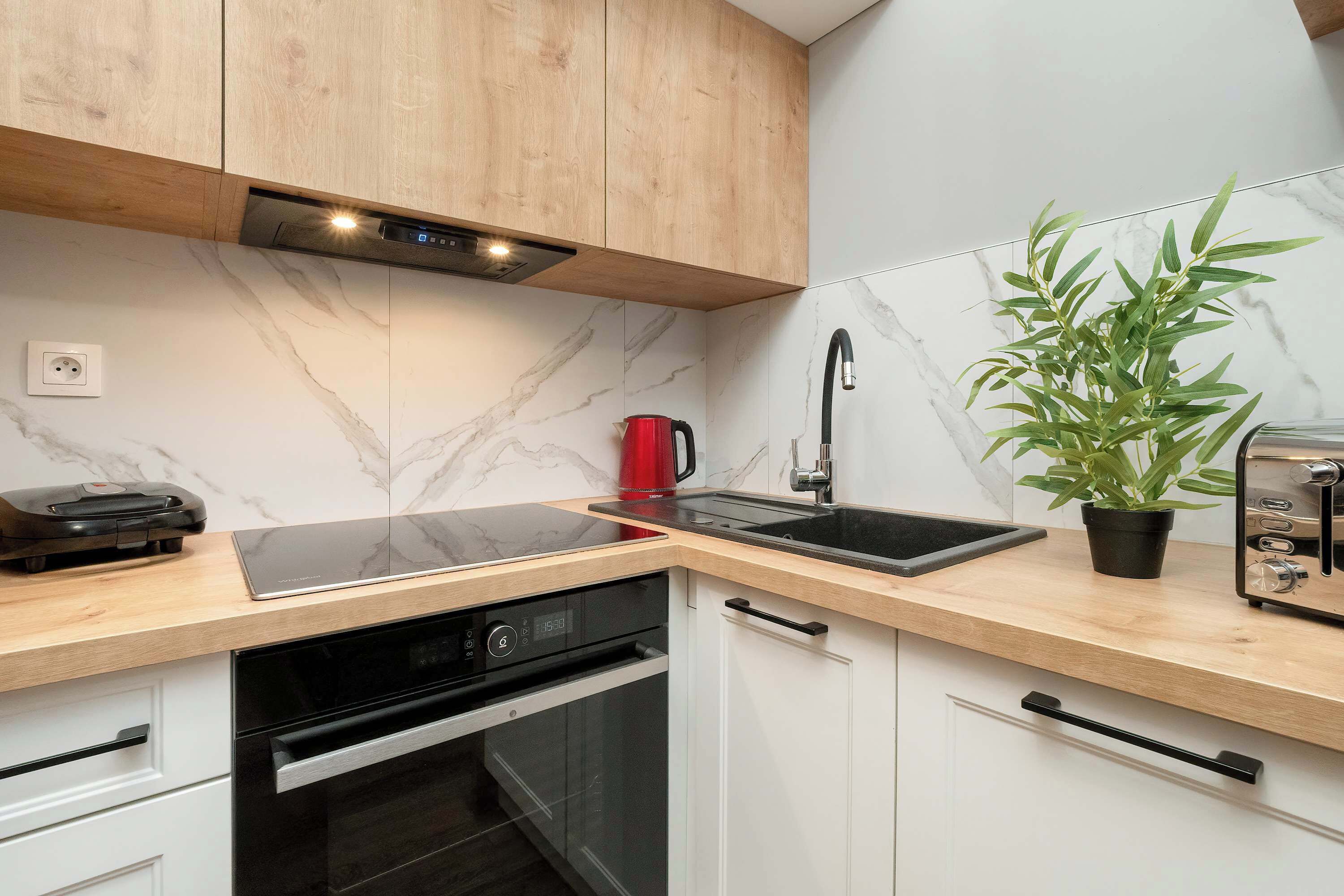 Fridge, oven, stovetop, dishwasher