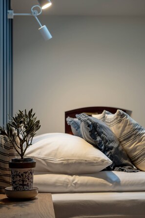 1 chambre, bureau, fer et planche à repasser, lit de bébé portatif