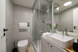 Shower, hair dryer