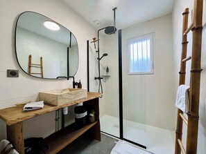 Shower, hair dryer