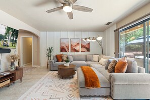 TV connectée, cheminée