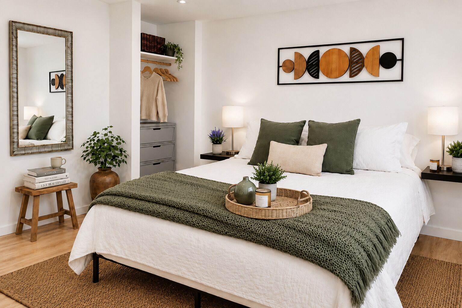 2 habitaciones, escritorio, tabla de planchar con plancha y wifi gratis 