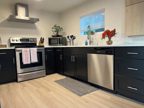Microwave, oven, stovetop, dishwasher