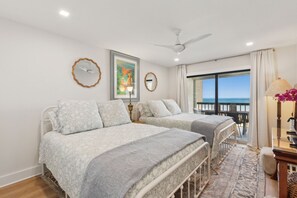 2 bedrooms, iron/ironing board, free WiFi, bed sheets - Oceanfront | Double Private Balconies | Completely Renovated 6th Floor Amelia Surf & Racquet (Fernandina Beach)