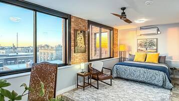 2 bedrooms, desk, iron/ironing board, travel crib