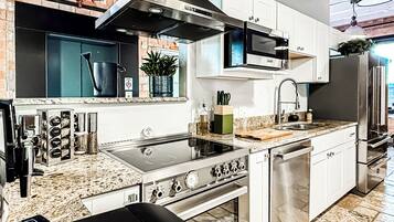 Microwave, oven, stovetop, dishwasher