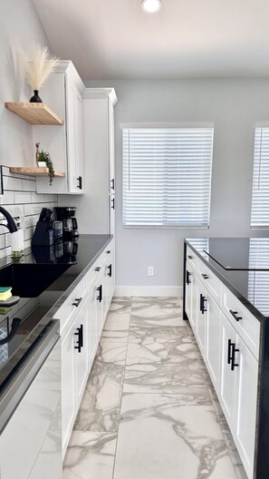 Microwave, stovetop, dishwasher