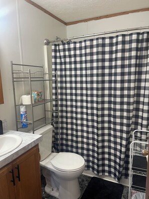 Towels, soap, toilet paper