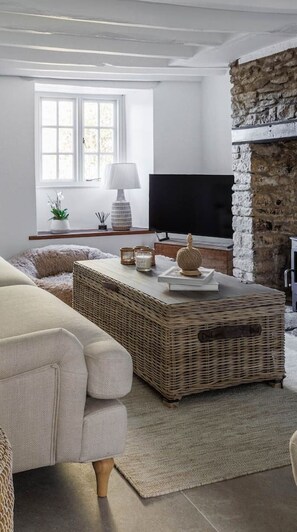 Télévision, cheminée